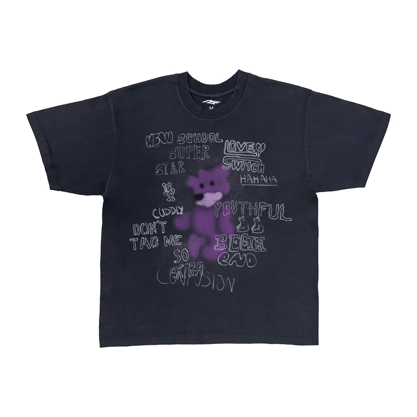 Purple Bear Tee (Vintage Black)