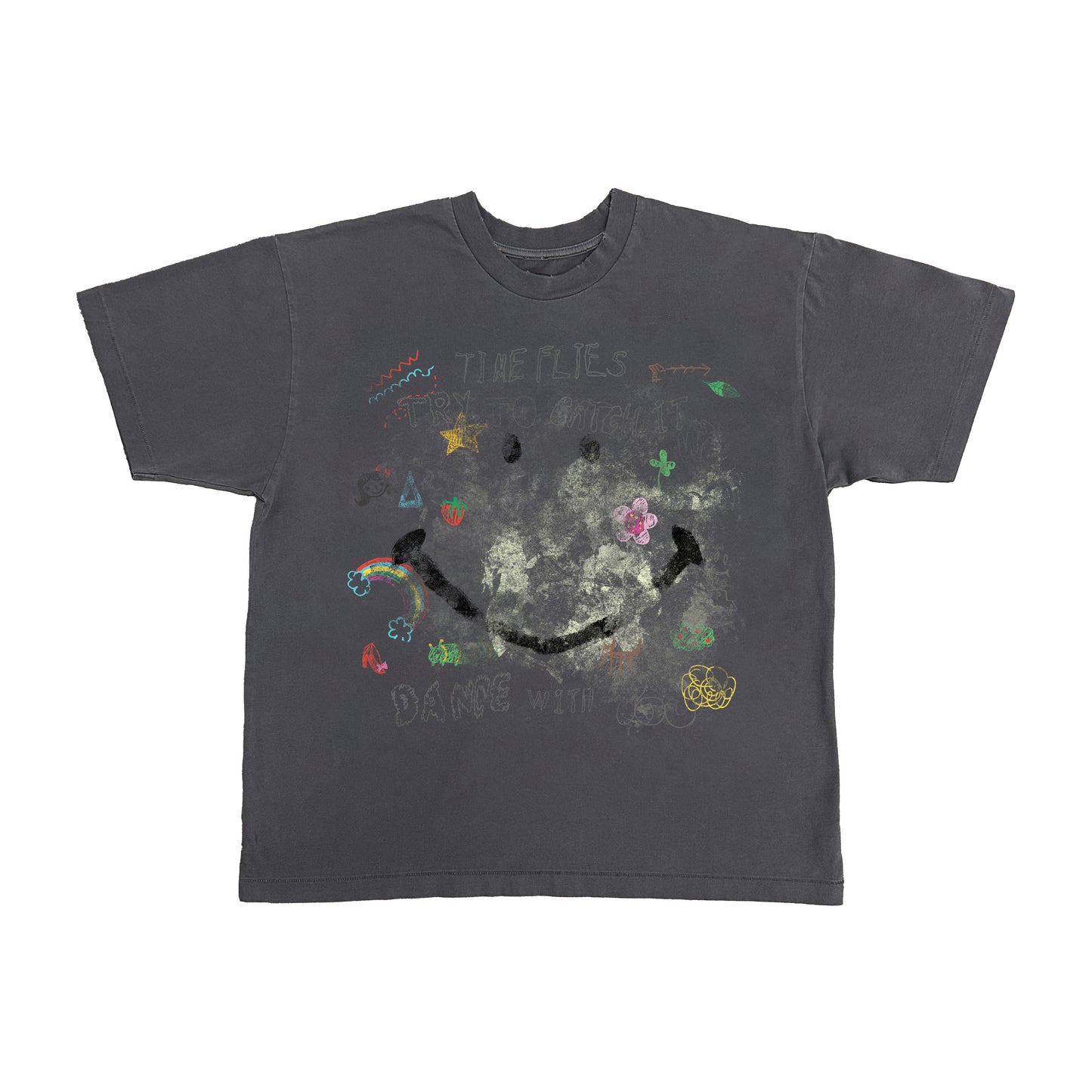 Smiley Face Tee (Vintage Gray)