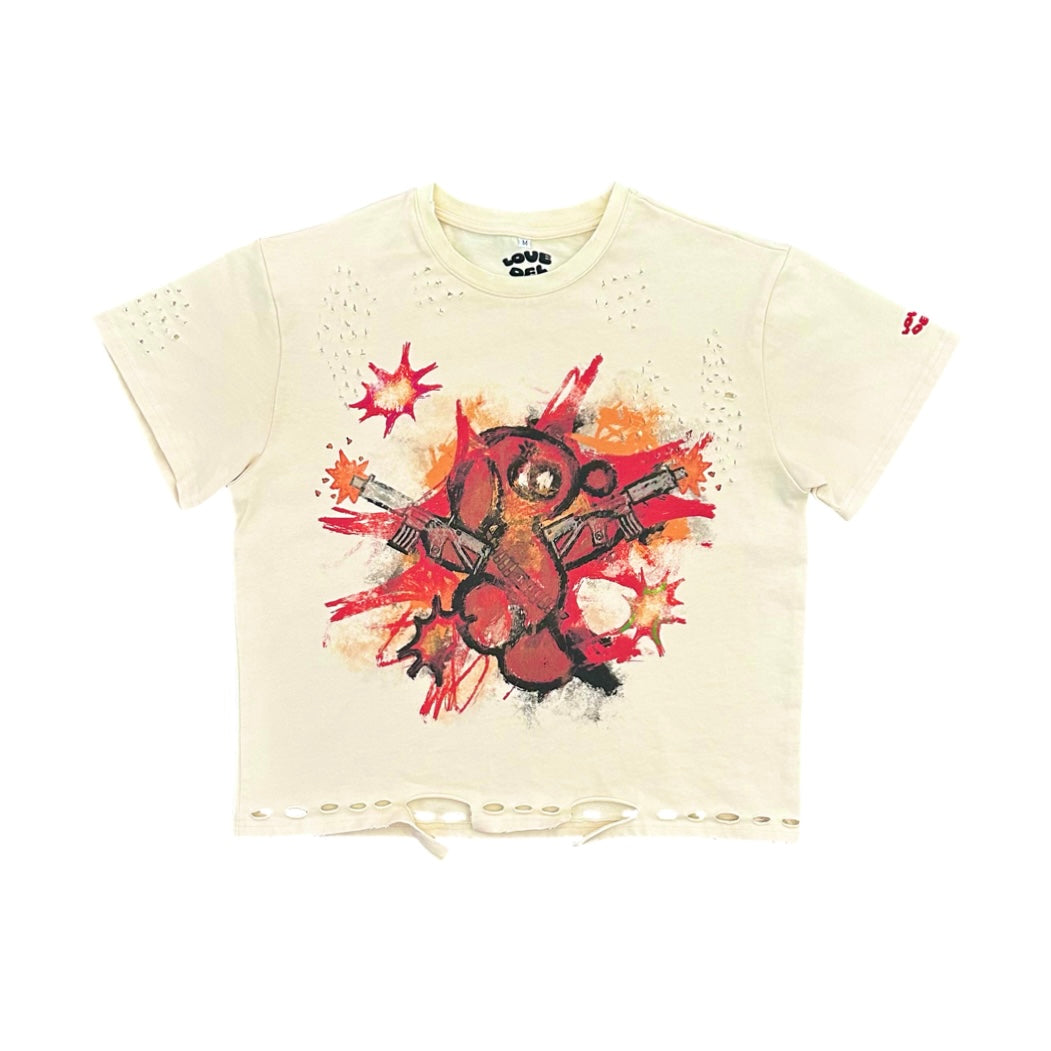 WAR T-Shirt (Cream Distressed)