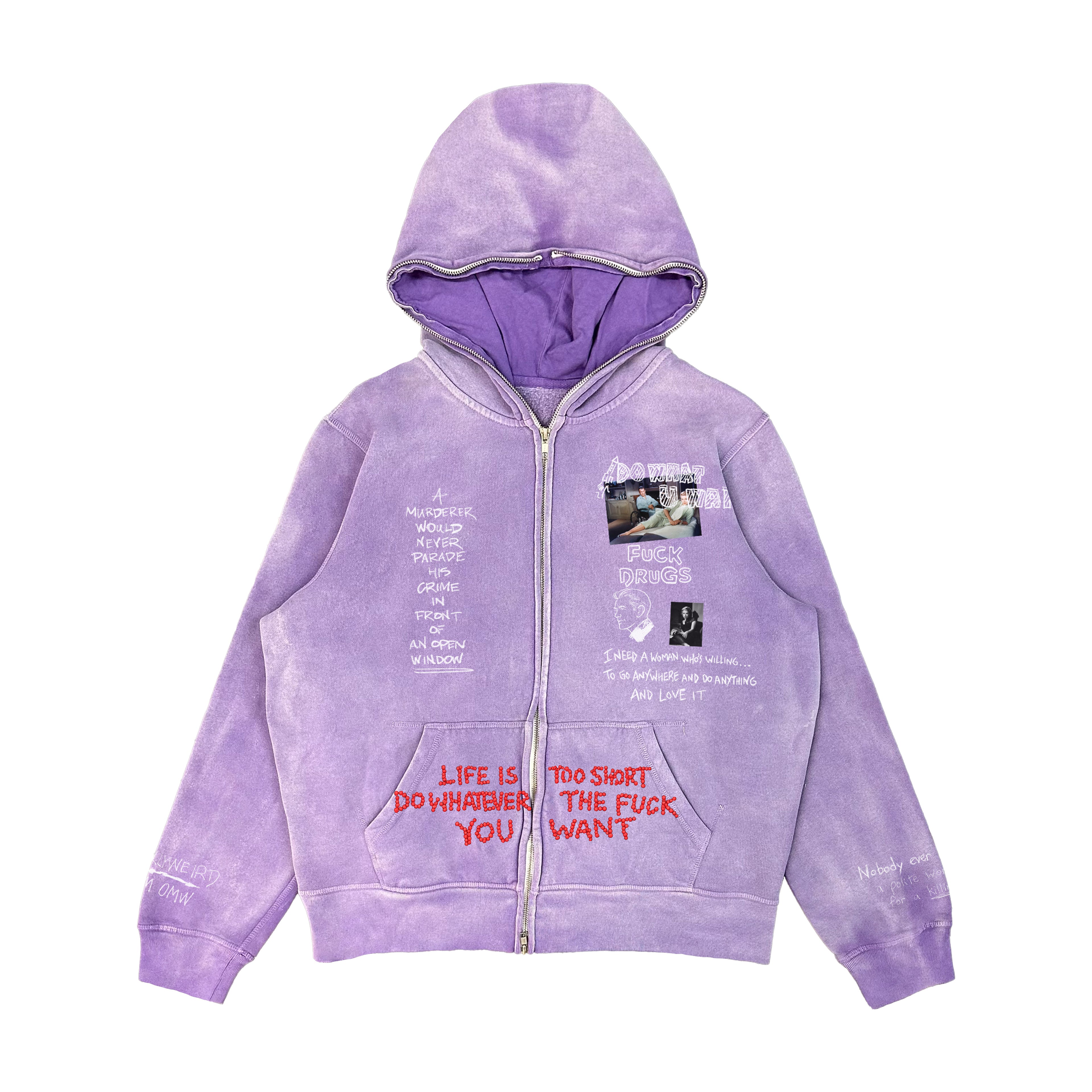 Fuck Drugs Zip-Up Hoodie