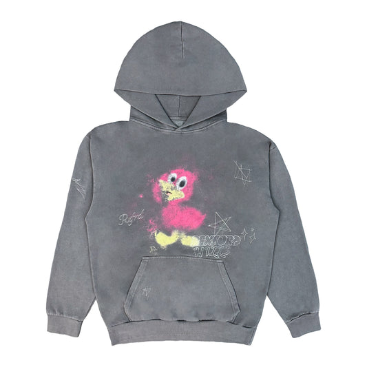Pink Duck Hoodie (Charcoal)