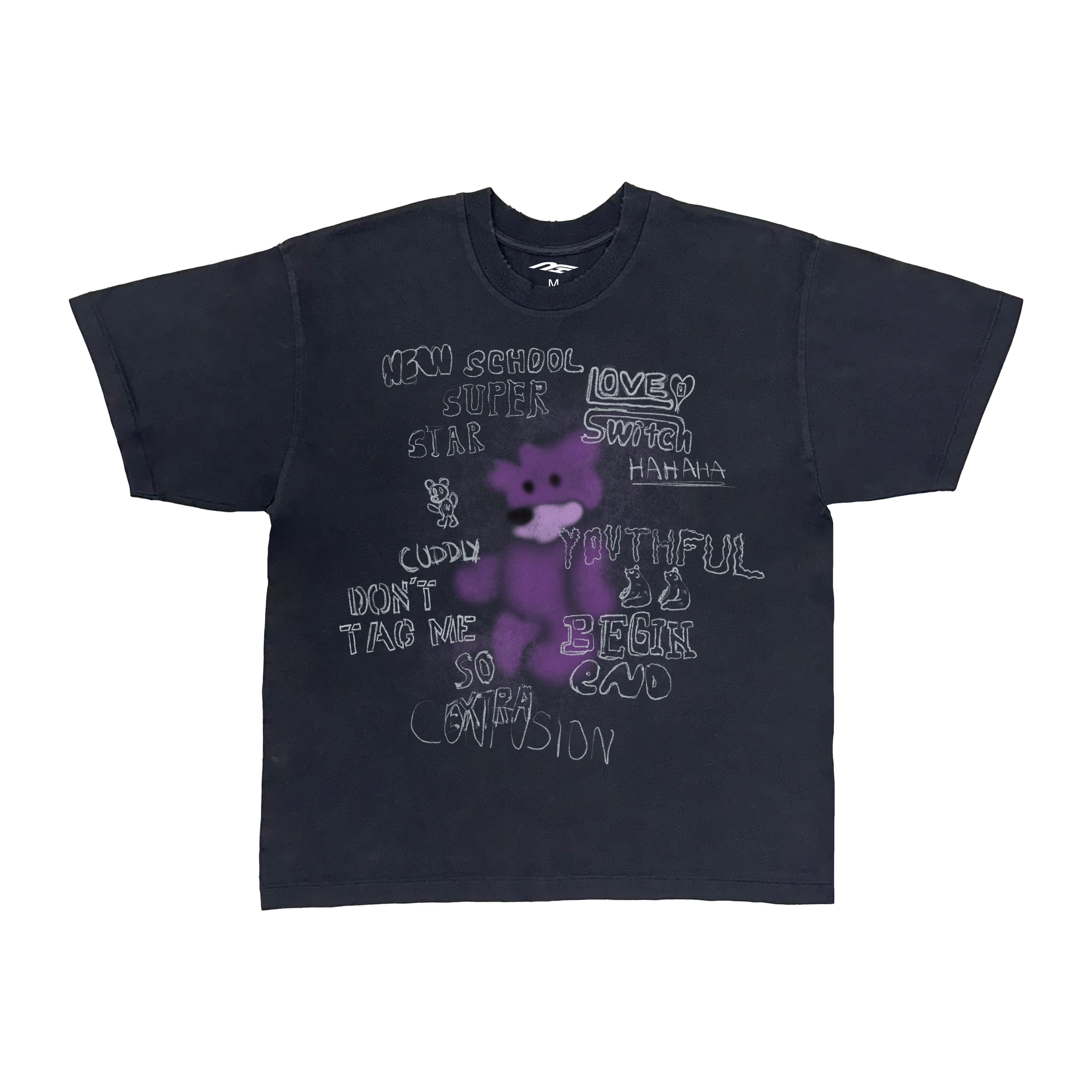 Purple Bear Tee (Vintage Black)