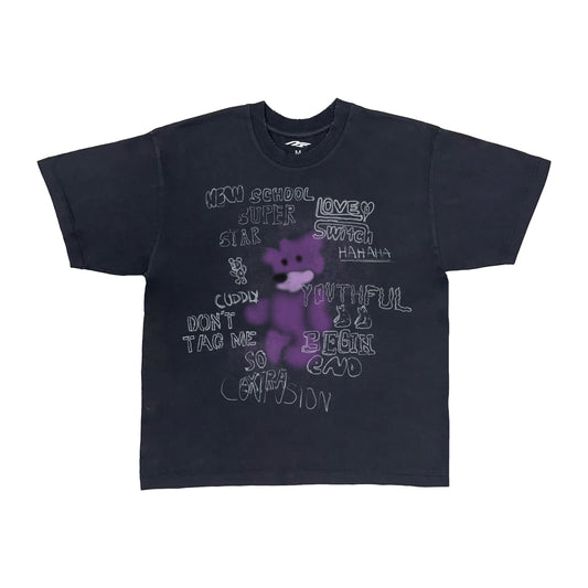 Purple Bear Tee (Vintage Black)