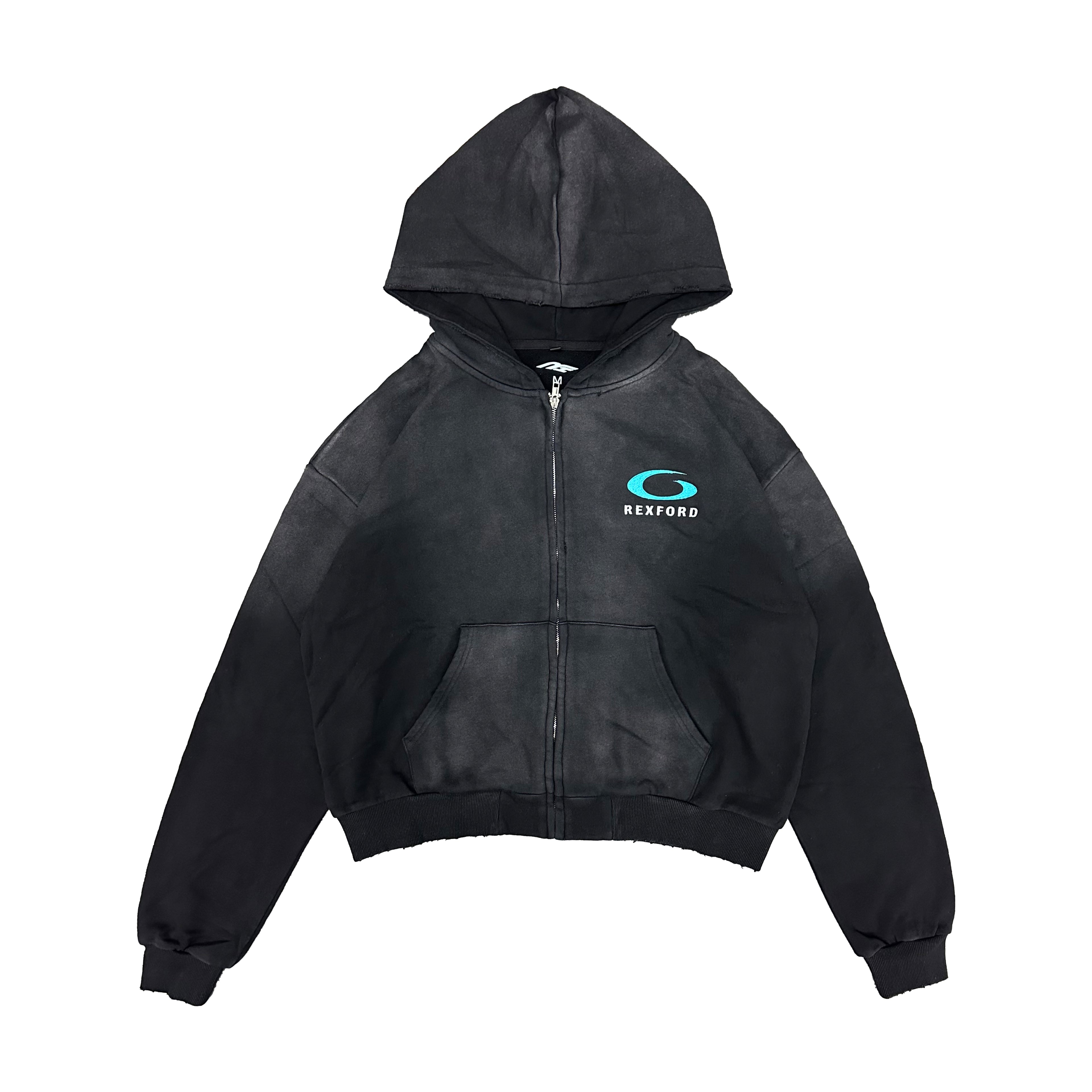 Rexford Loop Sports Logo Hoodie (Washed Black)