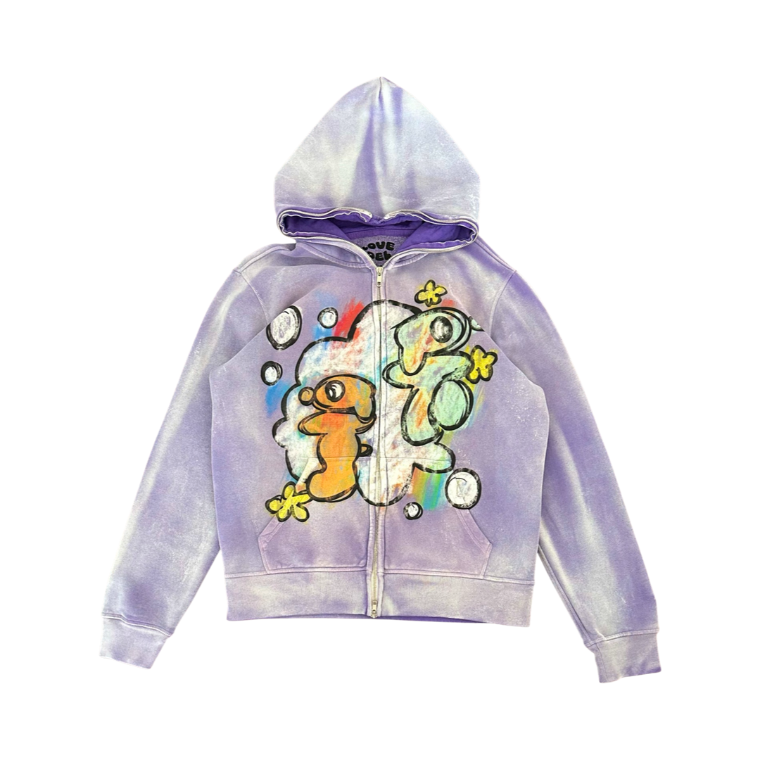 Abstract Zip-Up Jacket (Frosted Grape)