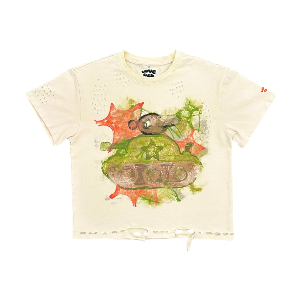 Artillery T-Shirt (Cream Distressed)