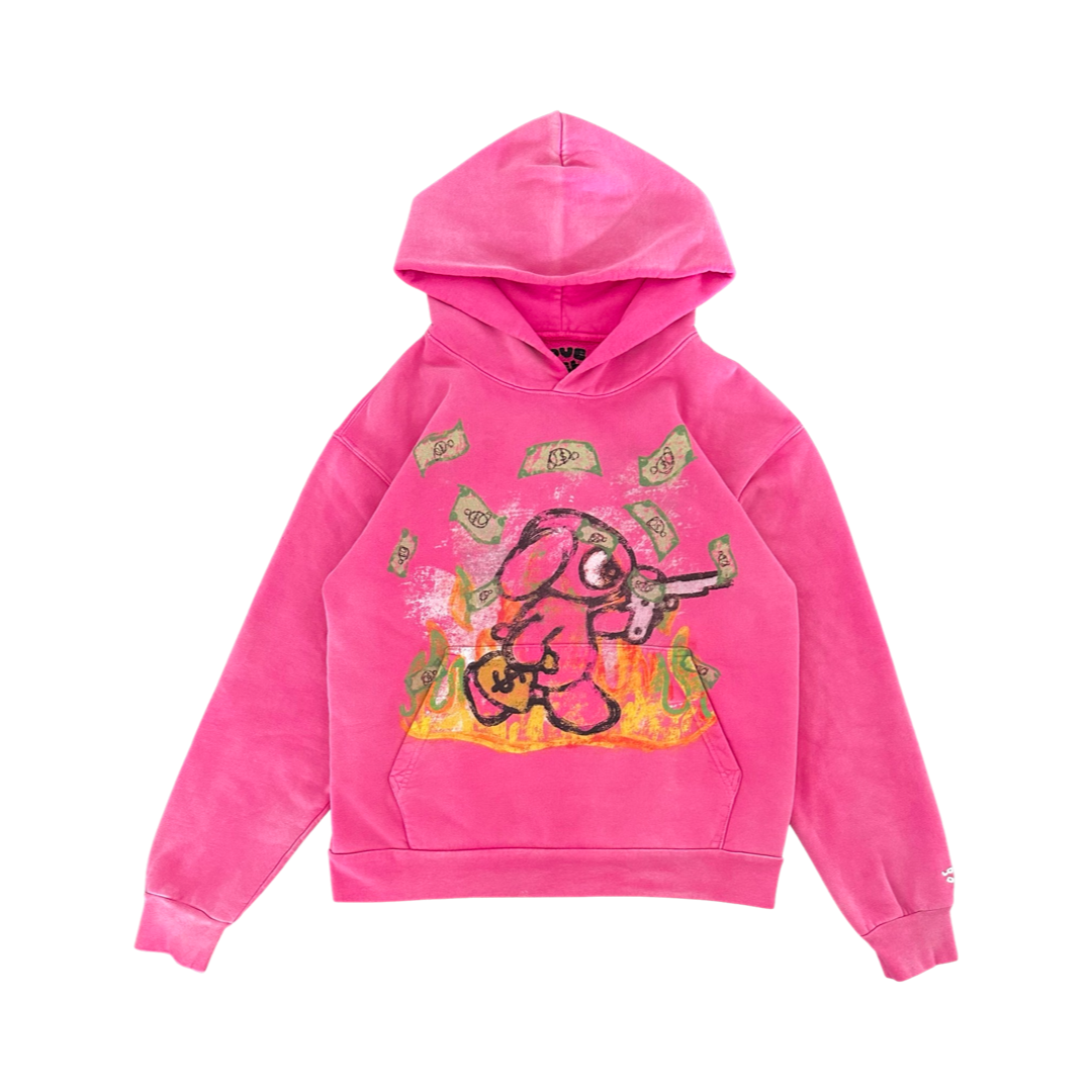 Bank Robbery Hoodie (Faded Pink)