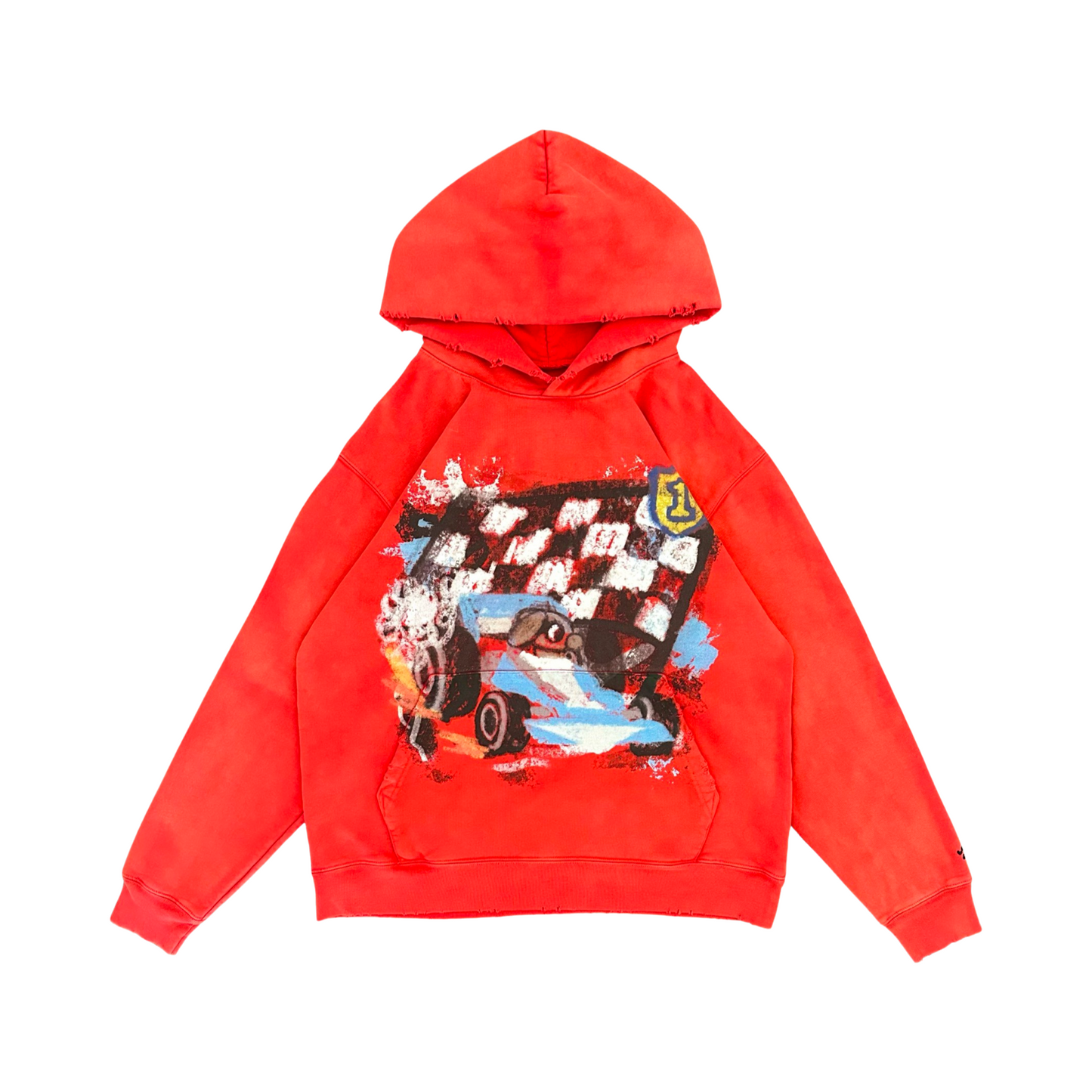 Burnout Hoodie (Red Distressed)