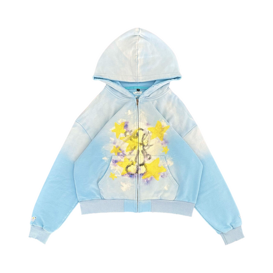 Dreaming Zip-Up Hoodie (Aged Light Blue)